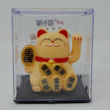 6cm Glückskatze (solarbetrieben) Winkekatze Lucky Cat Maneki Neko #bige