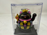 6 cm Glückskatze (solarbetrieben) Winkekatze Lucky Cat Maneki Neko #schwarz 23066E