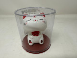 Glückskatze (solarbetrieben) Winkekatze Lucky Cat Maneki Neko weiss