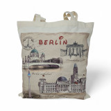 Baumwolltasche 38x42 cm mit Berline motiv.