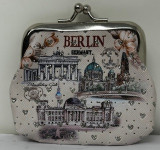 Geldböse mit Berlin-Motiv. 9,5x9 cm