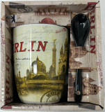 Porzellan Kaffeetasse mit Löffel