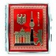 Zigarettenetui Metall mit Berlinmotiv rot