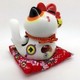 18cm Keramik-Winkekatze Glückskatze Lucky Cat Maneki Neko mit  Batterien#131106