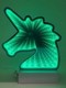 Leuchtende 3D LED-Spiegelbild mit Einhorn-Motiv