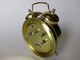 17cm Doppell-Glocken Wecker mechanisches Uhrwerk (Federwerk) in gold (817)