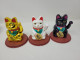 11cm Glückskatze (solarbetrieben) Winkekatze Lucky Cat Maneki Neko #schwarz 23056E
