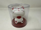 10cm Glückskatze (solarbetrieben) Winkekatze Lucky Cat Maneki Neko #weiss
