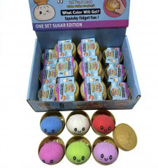 Dumplings Squishy ver.farbe 5,5cm - Überraschungs Mystery Anti Stress Ball - Tik Tok Trend ( 24 St./P)