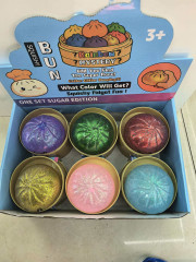 Dumplings Squishy Glitzer ver.farbe 8,5 cm - Überraschungs Mystery Anti Stress Ball - Tik Tok Trend ( 12 St./ P)