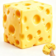 Käse XXL Spielzeug Stressball, Käse Quetschspielzeug Sensorisches Squeeze  für Erwachsene Kinder Party 10cm