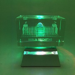 Kristallglas mit 3D Innengravur 8x5mm mit Motiv #100121