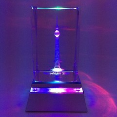 Kristallglas mit 3D Innengravur 5x8mm mit Motiv #100112