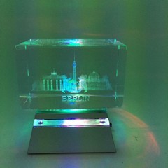 Kristallglas mit 3D Innengravur 8x5mm mit Motiv #100151