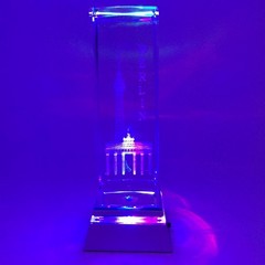 Kristallglas mit 3D Innengravur 5x15mm mit Motiv #100129