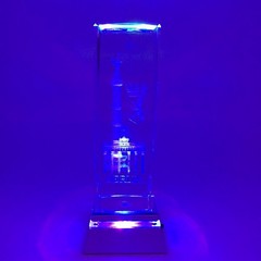 Kristallglas mit 3D Innengravur 5x15mm mit Motiv #100137