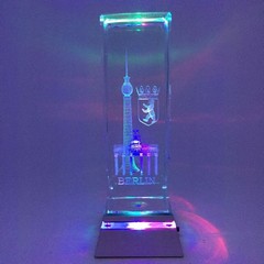 Kristallglas mit 3D Innengravur 5x15mm mit Motiv #100136