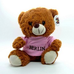 25cm plush bear with T-shirt (Berlin inscription)mm mit Motiv # 923