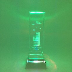 Kristallglas mit 3D Innengravur 5x15mm mit Motiv #100132