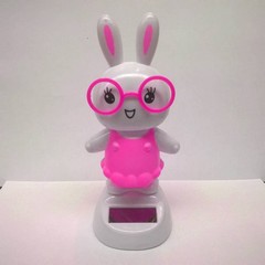 Solar nodding figure glasses bunny rabbit for Easter (various colors)