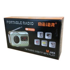 Radio Meier M-U53 USB/TF/MP3 player LED light incl. battery (assorted colors)
