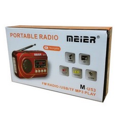 Radio Meier M-U53 USB/TF/MP3 player LED light incl. battery (assorted colors)
