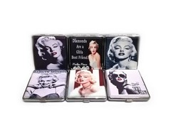 Cigarette case (for 20 cigarettes) 10x10cm Marilyn Monroe motifs assorted [03]