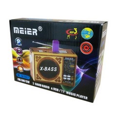 Radio Meier M-U167 USB/TF/MP3 player 3-band incl. battery (assorted colors)