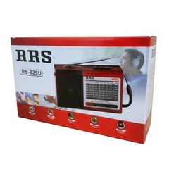 Radio RRS RS-630U 9-band FM/AM/SW1-9 with USB/SD MP3 player + cable + battery (sorted colors)