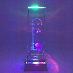 Kristallglas mit 3D Innengravur 5x15mm mit Motiv #100128