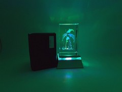 Kristallglas mit 3D Innengravur 5x8mm mit Motiv #S0014
