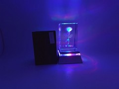 Kristallglas mit 3D Innengravur 5x8mm mit Motiv #CY796-202