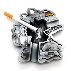Metal ashtray Germany silhouette