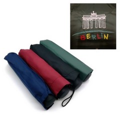 Umbrella in assorted colors with the Berlin Brandenburg Gate motif
