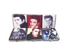 Cigarette case (for 20 cigarettes) 10x10cm Elvis Presley motifs assorted [04]