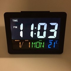 LED alarm clock digital clock thermometer cube Alarm Clock colorfulmm mit Motiv # GH-2000 WJ black (10x14.5 cm)
