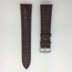 Leather Watch Bands14-15mm Guinea Crocodile Pattern Leather Strap - Black,  Brown color