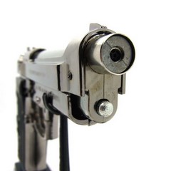 Deko 9mm Feuerzeug Pistole 22cmx 14cm mit Ständer