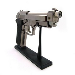 Deco 9mm lighter pistol 22cmx 14cm with stand