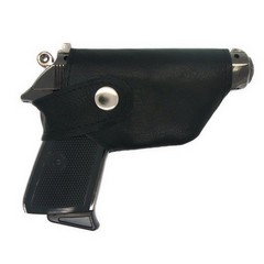 Deko Feuerzeug Pistole 15cmx 12cm mit Holster mit Motiv #508 schwarz