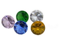 Diamond glass for decorative purposes,  diameter 60mm # green