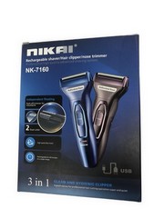Nikai Washable Battery Hair Clipper Hair Clipper Beard Trimmer NK7160 Battery