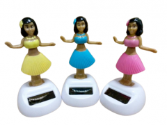 Solar powered hula girls in different colors