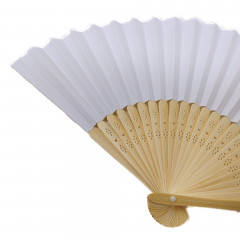 Hand fan wood white