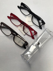 Reading glasses with case. (0915) +1.0