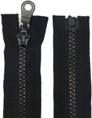 10x zipper no. 5 (divisible) plastic 5mm cramp color 1-black (322) 35 cm