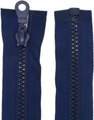 10x Zipper No. 5 (divisible) Plastic 5mm cramp Color 3-Dark Blue (330) 30 cm