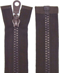 10x Zipper No. 5 (divisible) Plastic 5mm cramp Color 6-Brown (304) 30 cm