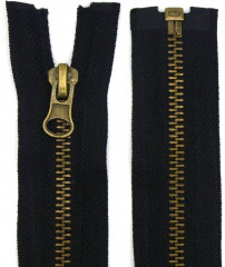 10x Zipper (divisible) metal 5mm color 1-black (322) 30 cm
