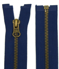 10x Zipper (divisible) metal 5mm color 3-dark blue (330) 30 cm